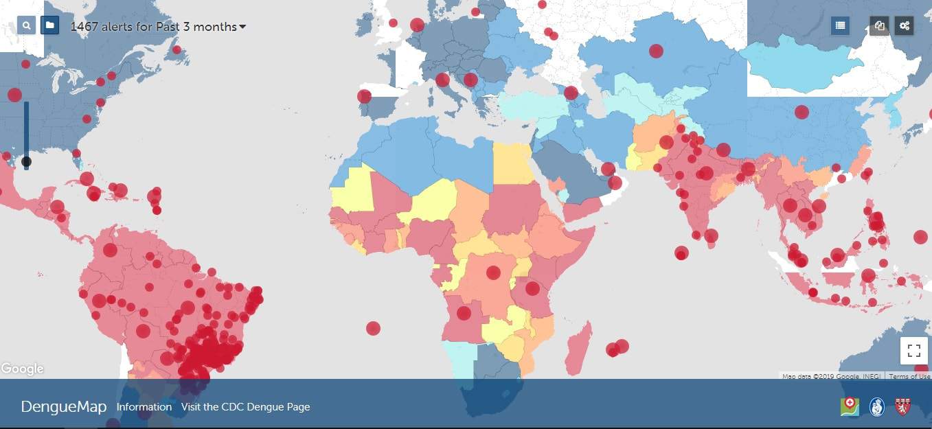 carte dengue 2018